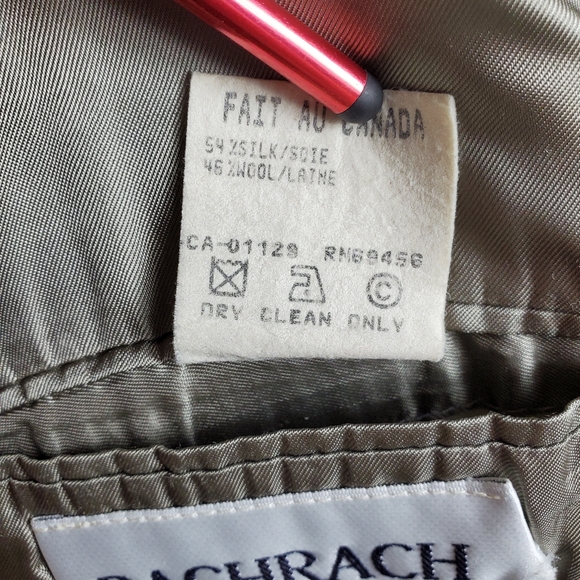 Bachrach Men Blazer Sz 42 R Silk Wool - Picture 10 of 11